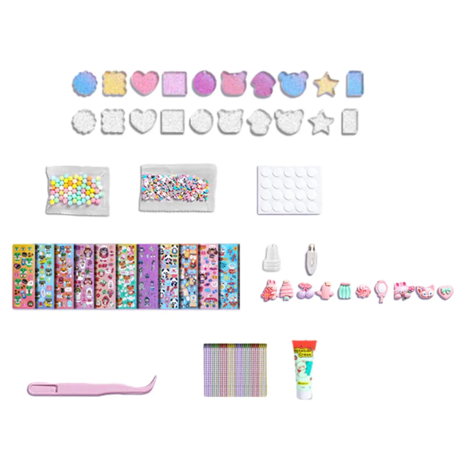 3D Stickers Art Making Kits DIY Keychains Crafts for Ages 3+ Girls New Year