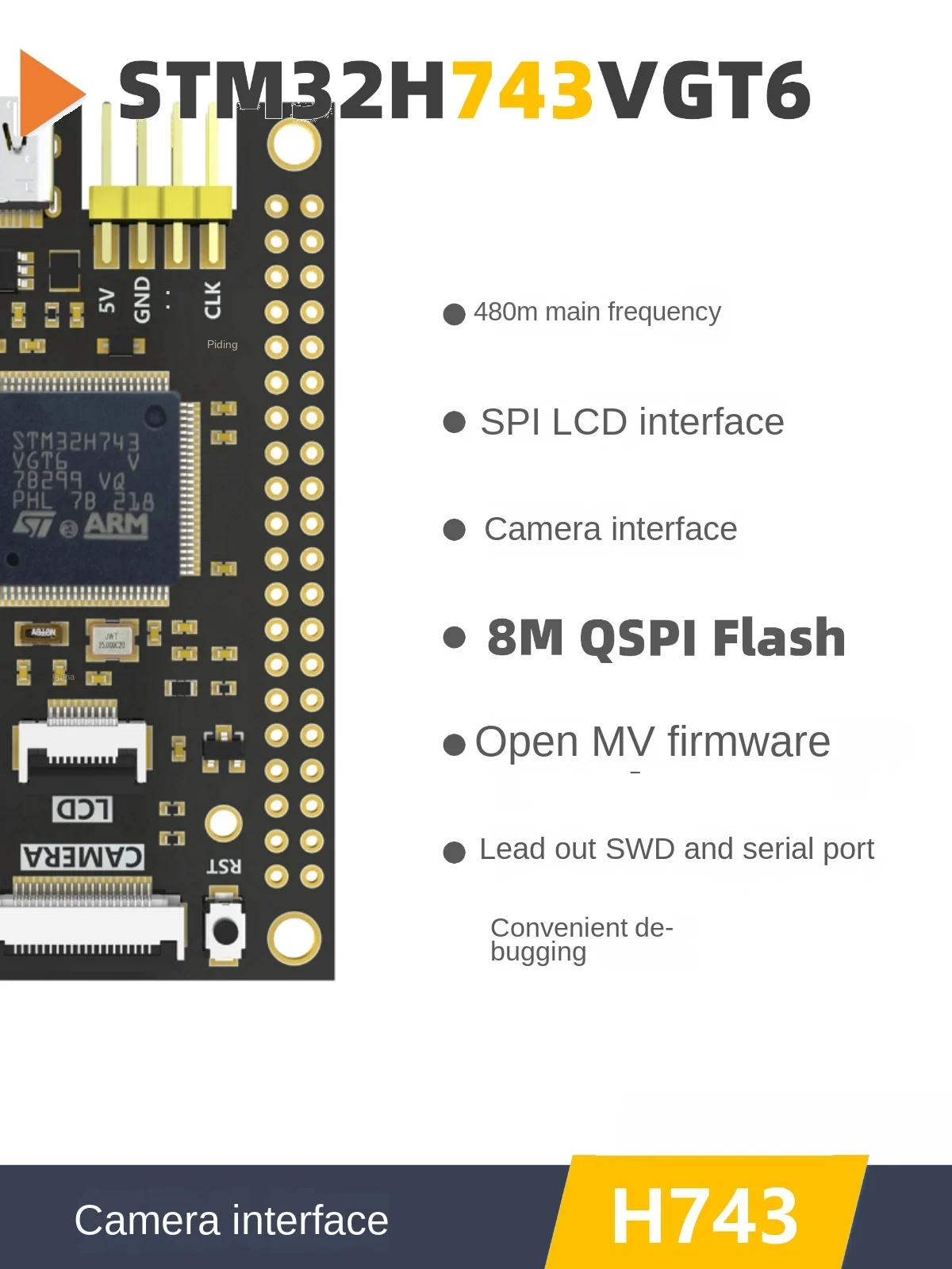 STM32H743 Development Board Core board VGT6 Minimum System Replacement 750