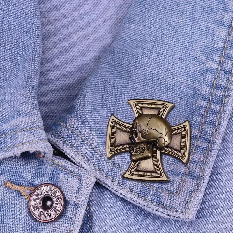 ألمانيا الحرب العالمية نادر الحديد الصليب الجمجمة شارة جمع الاشياء الديكور الحرف دعوى دبابيس للرجال والنساء