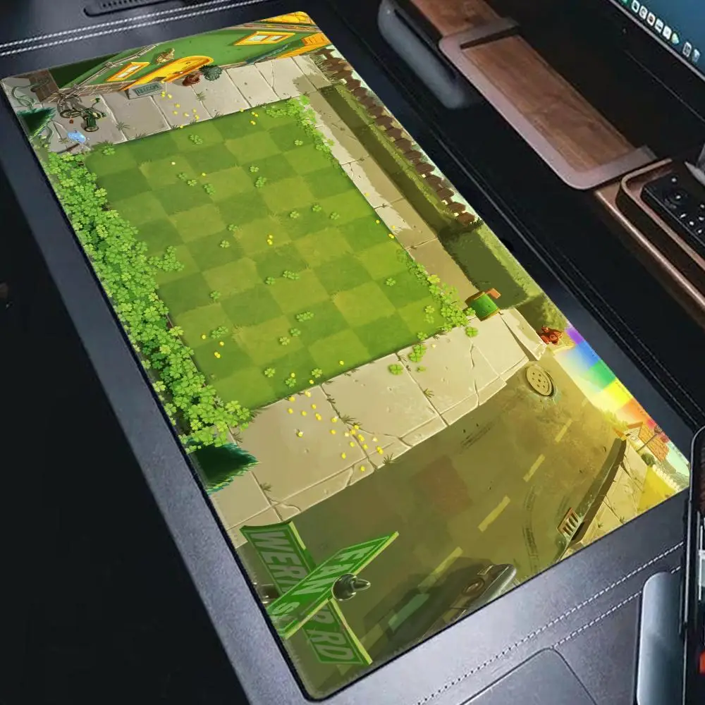 PLANTS VS ZOMBIE PVZ MAPS Mouse Pad XXL Keyboard Desk Mat 90x40cm Tapis De Souris PC Teclado Mecânico Deskpad Laptop Accessories