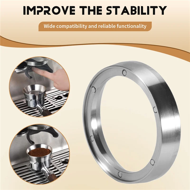 

A84G-51Mm Espresso Dosing Funnel, Stainless Steel Coffee Dosing Ring Compatible With All 51Mm Espresso Portafilter