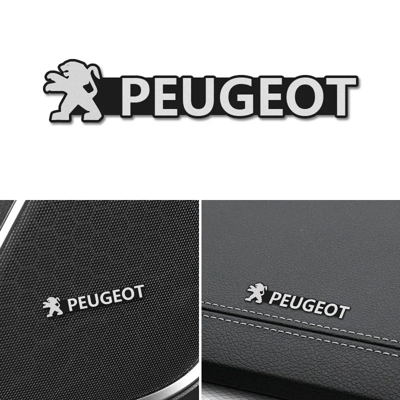 Peugeot Dedicated 4/8Pcs Metal Audio Label Decal Car Badge Sticker Styling Ornaments For 301 607 2008 3008 508
