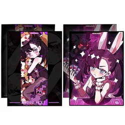 Kawaii Pokemon Cards Sleeve PTCG Rabbit Hole Series Marnie Bunny Girl Anime Game Colorful Frosted DIY Cards Protective Cover Toy