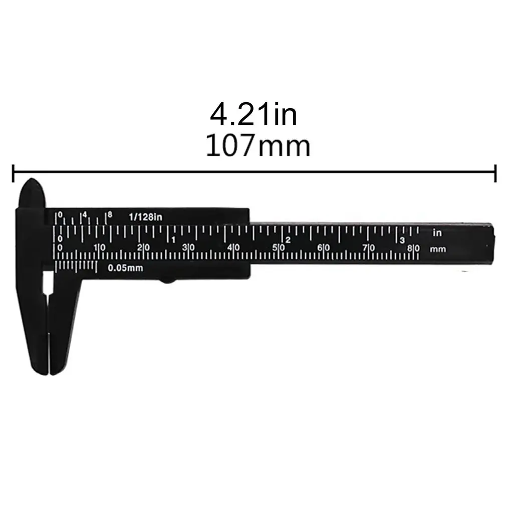 Portable Double Scale 80MM Plastic Eyebrow Measuring Vernier Caliper Ruler Plastic Permanent Makeup Measurement Tools Student