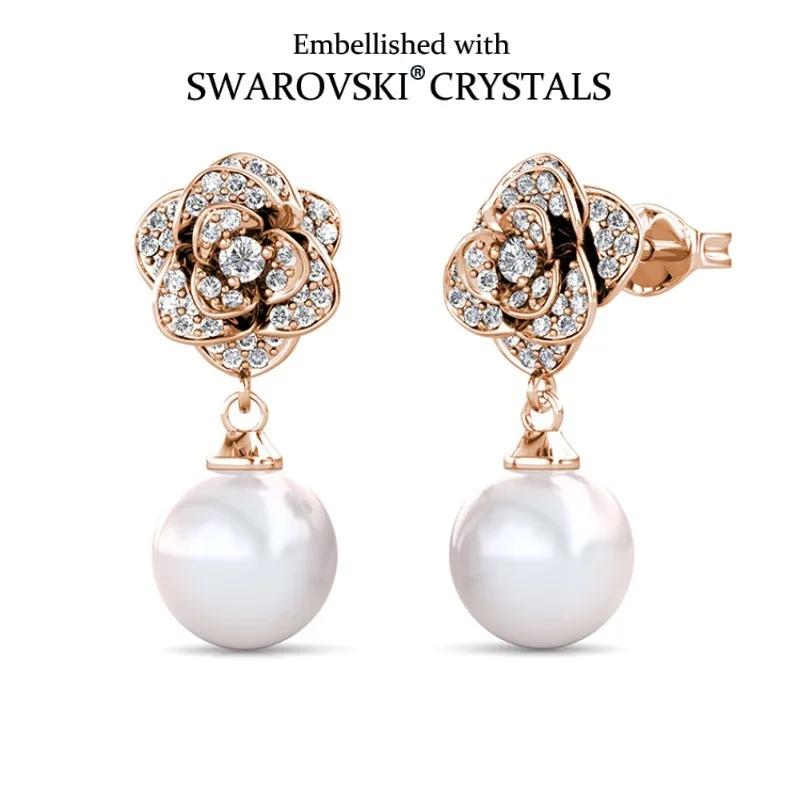 daisini-pearl-drop-earrings-for-women-crystal-flower-stud-dangle-earrings-elegant-bridal-wedding-jewelry-gift