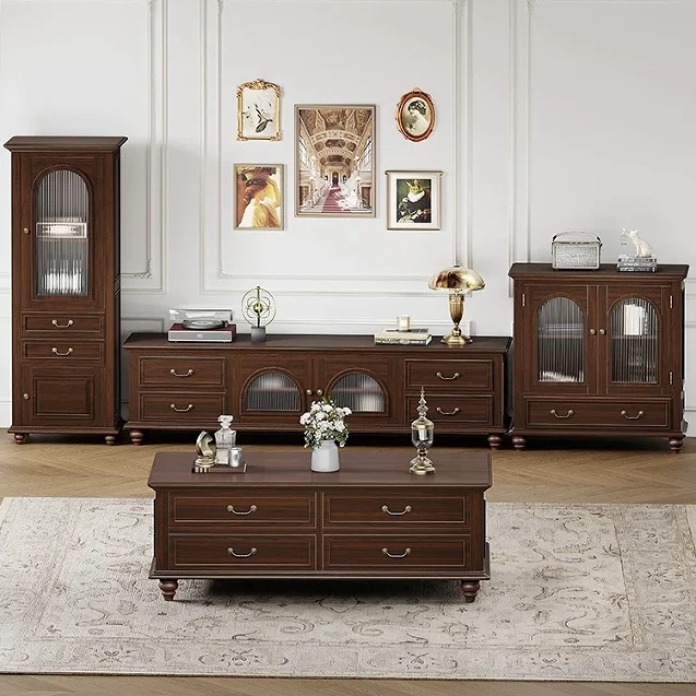 Home Application Solid Wood Tea Table Small Family Living Room Furniture Coffee Table
