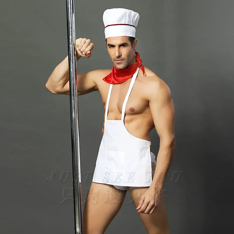 Traje de juego de rol para hombre, lencería Cosply para traje de Chef sexual, disfraz de Club nocturno para hombre, disfraces de Fliter, ropa traviesa