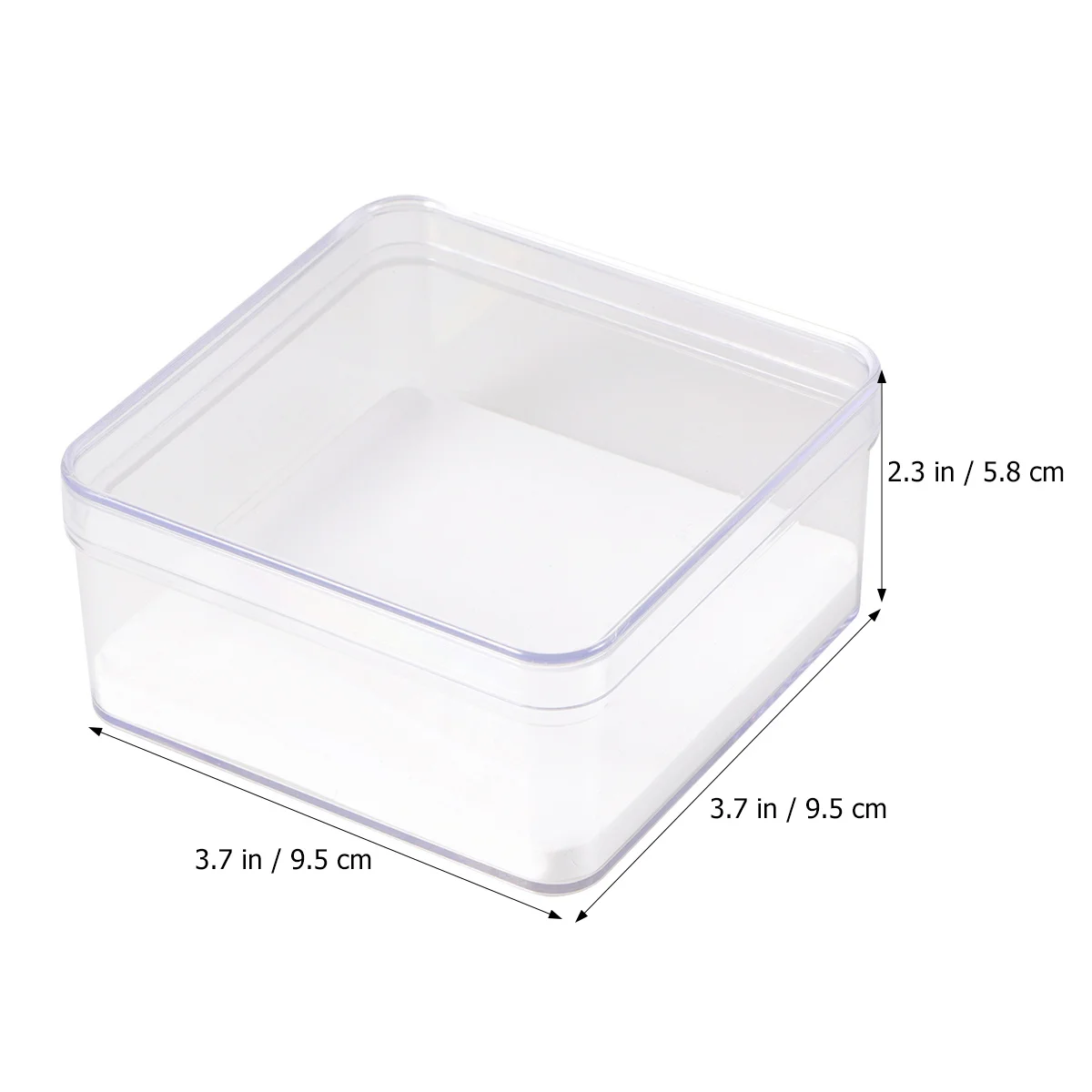 Specimen Box Transparent Insect Display Case 95X95X58 With Lid For Insect Plant Storage Multifunctional Jewelry Coin Organizer