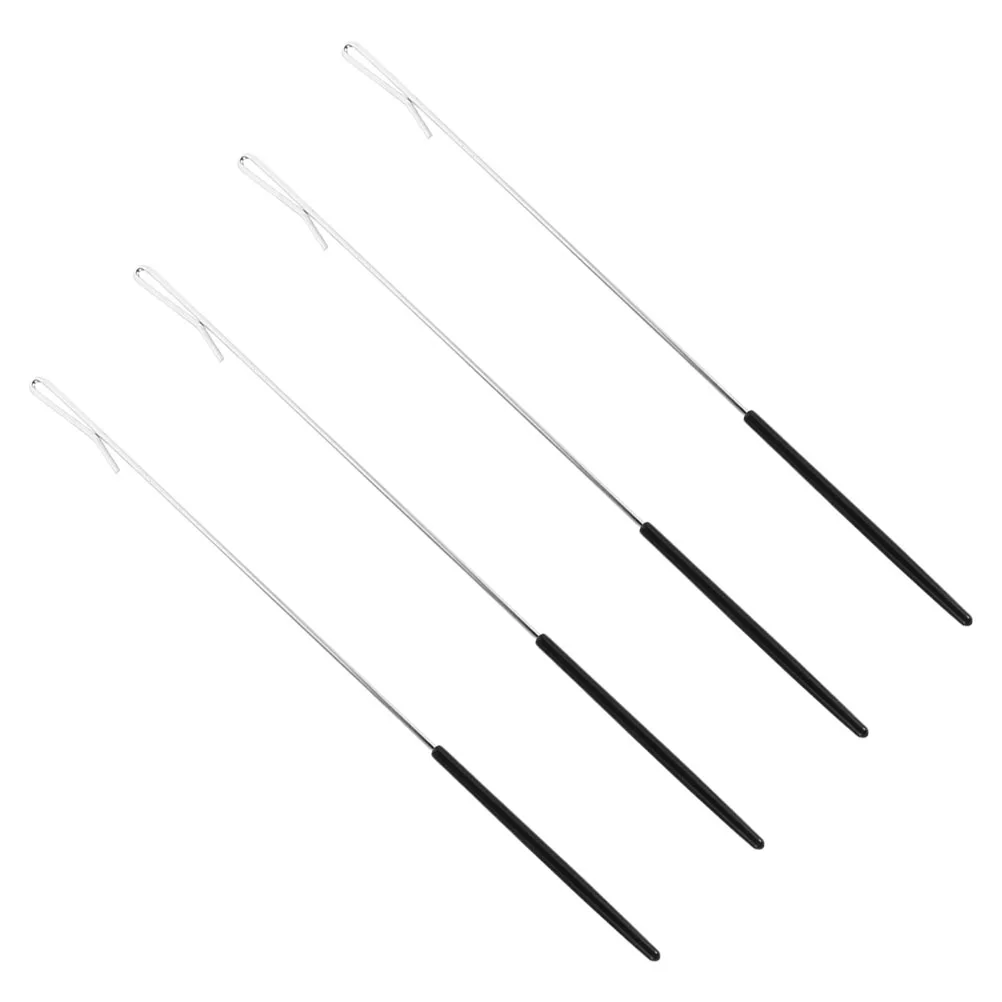 

4pcs Puppet Control Rods Metal Mini Hand Pointers Silver Plastic Accessories Easy to Use Puppet Tools for Kids