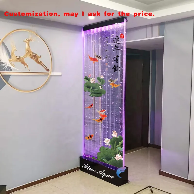 custom.Modern Acrylic Movable Bubble Wall  Printed Picture Screens & Room Divider with Painting Screen Wall