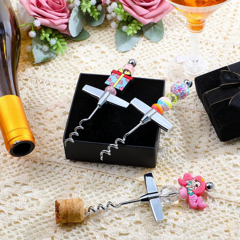 15 Pcs Travel Corkscrew Wine Bottle Opener Beadable Wine Cork Remover For Bar Restaurant Kitchen Beverage Gifts Easy Install