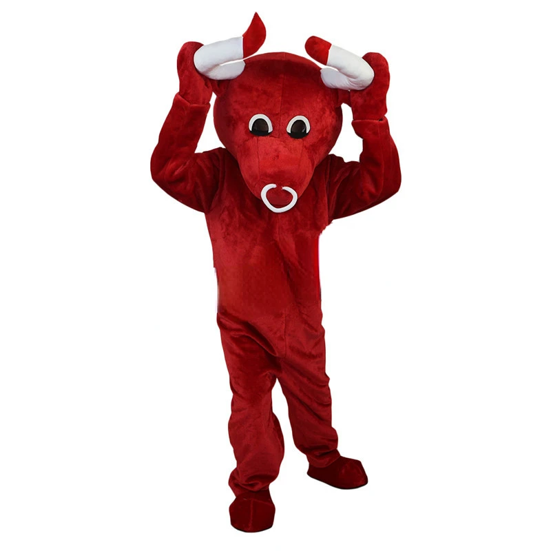 Bull Mascot Fursuit Costumes Cartoon Mascot Walking Puppet Animal Costumes Cosplay Clothing