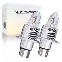 NOVSIGHT LED H4 Car Lights 9003 HB2 Hi/Lo Car Headlight Bulbs Mini Car 1:1 Design 70W 12000LM 6000K 12V Plug and Play Auto Lamp