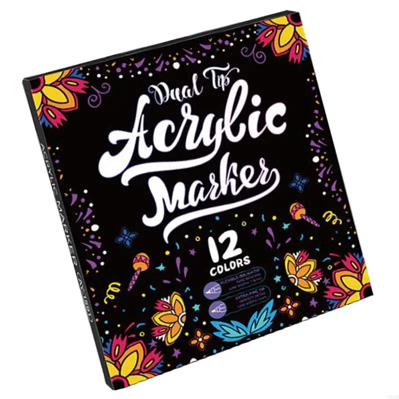 2025 New Portable Acrylic Marker Storage Bucket Multiple Colors For Professional Drawing