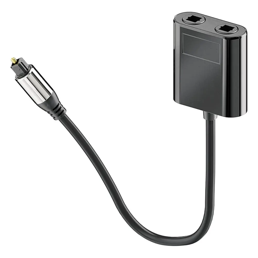 

Audio 1-In-2 Out Optical Fiber Splitter For Receiver Portable Digital Audio Cable Splitter Lightweight