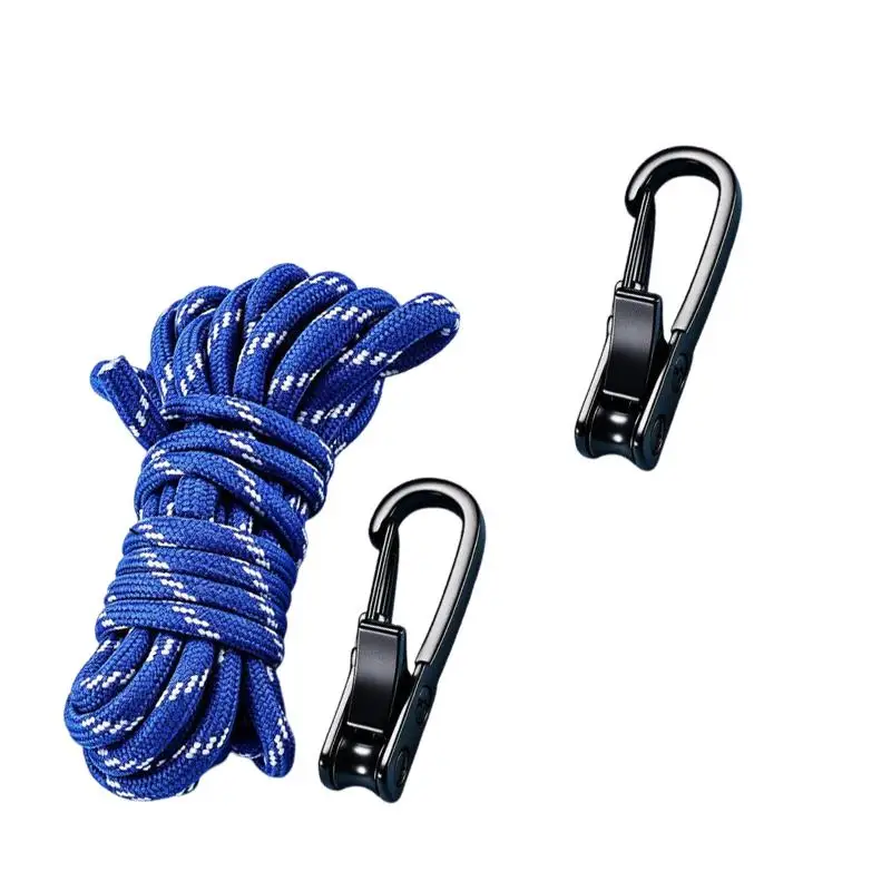 Verstellbarer Hochleistungs-Seilspanner mit Anti-Rutsch-Rolle und Spannschnallen für Camping, Zelt, Markise, Rucksackreisen und Wandern – Detail 2