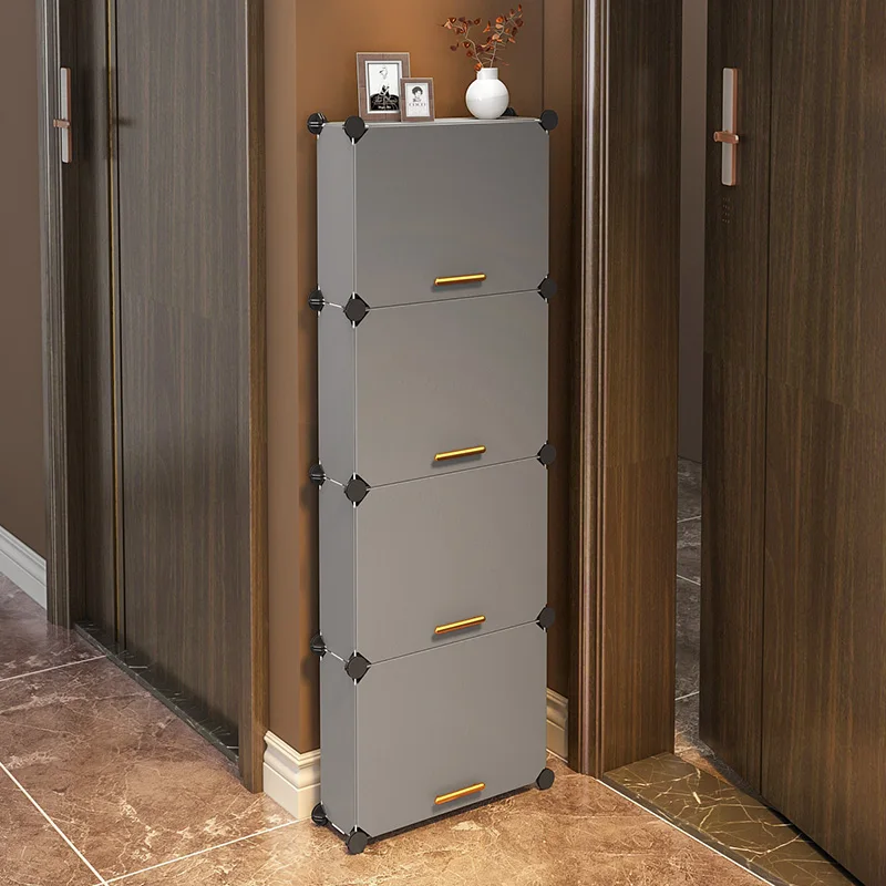 AOLIVIYA Door Entrance Shoe Rack Hallway Cabinet Narrow Wall Side Space Saving Unit