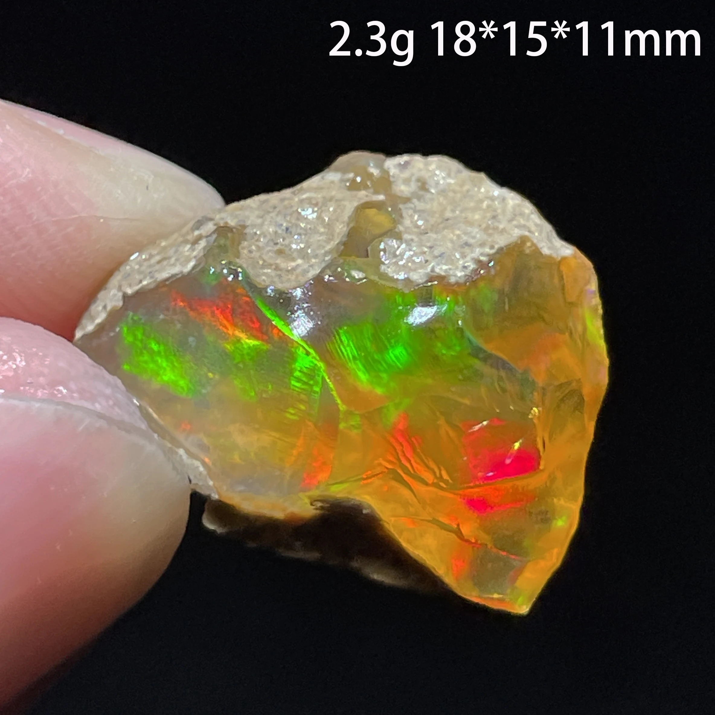 Natural Colorful Ethiopia Opal (Need In Water) Rare Gem Stone Mineral Healing Quartz Crystals Gemstone Shooting Under Lighting view 6