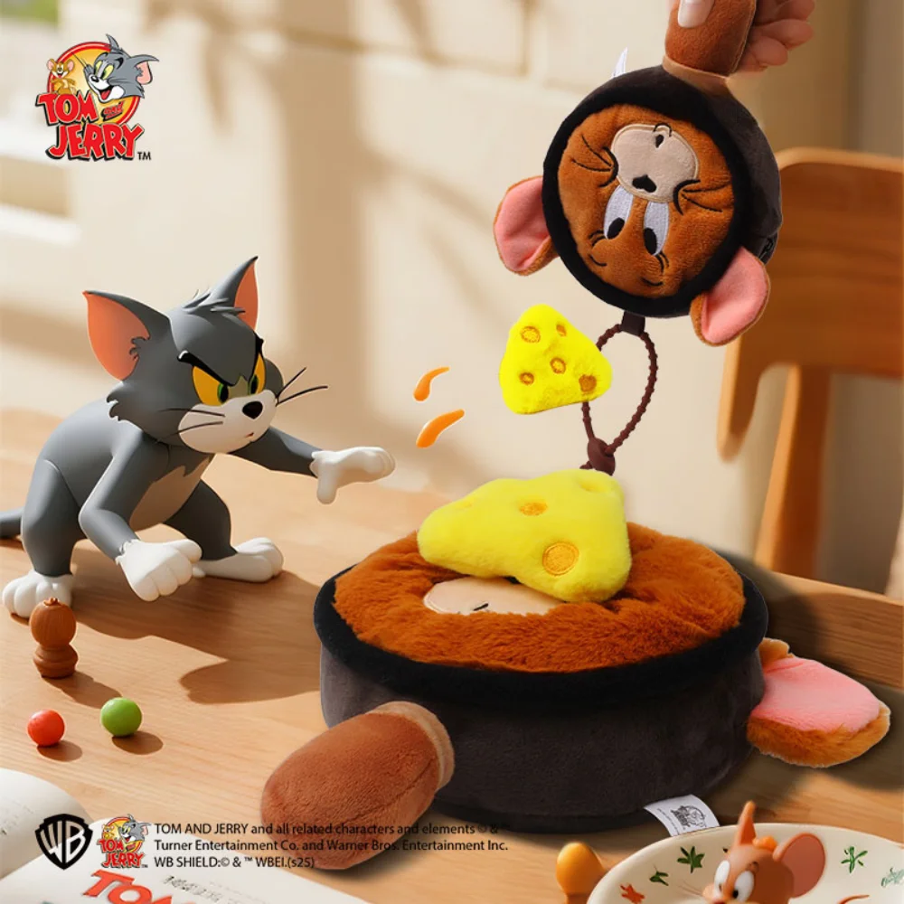 Echte Tom und Jerry Plüsch Fun Pan Serie Plüschtiere Cartoon Aufbewahrungstasche Studenten Schultasche Hängende Verzierung Geburtstagsgeschenke