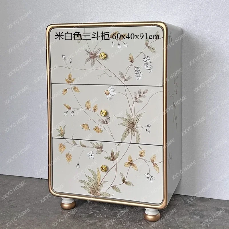 Three-Drawer Cabinet for Living Room, Foyer, Small Entryway, Light Luxury, Bedside, Storage, Drawer Cabinet