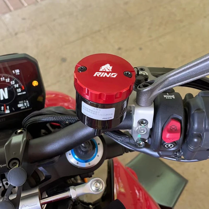 دراجة نارية CNC الجبهة دواسة فرامل الخلفية سائل الفرامل خزان غطاء ل QJMOTOR رينو 900 رينو 900 رينو 900 2025-2026 + الملحقات