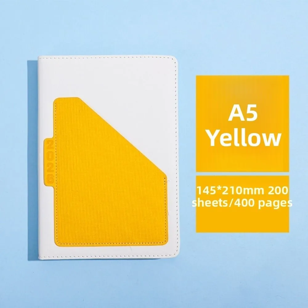English 2026 Schedule Planner Notepad Wear-resistant Bookmark A5 Agenda Planning Notebook 12 Months Thick Paper