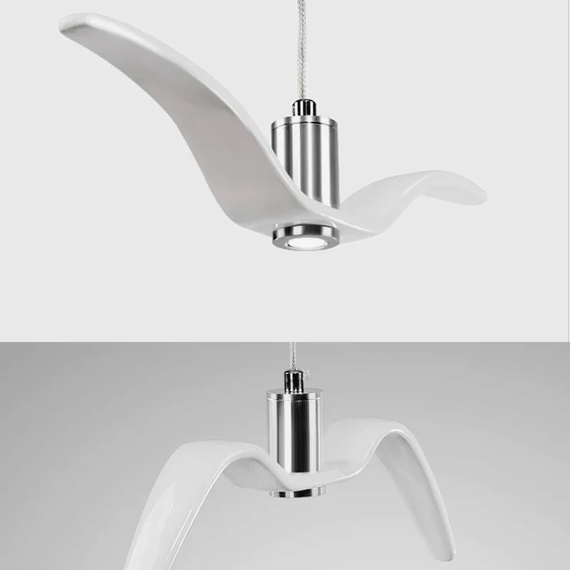 Imagem -06 - Led Birds Lustres com Lâmpada Pingente Moderna Birds Teto Luminaire Luminária Criativa Gaivota Design Bar e Cozinha