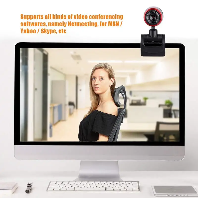 USB Webcam HD Computer Webcam Camera Auto Light Correction Computer Video Camera Plug And Play Desktop USB Camera For Video