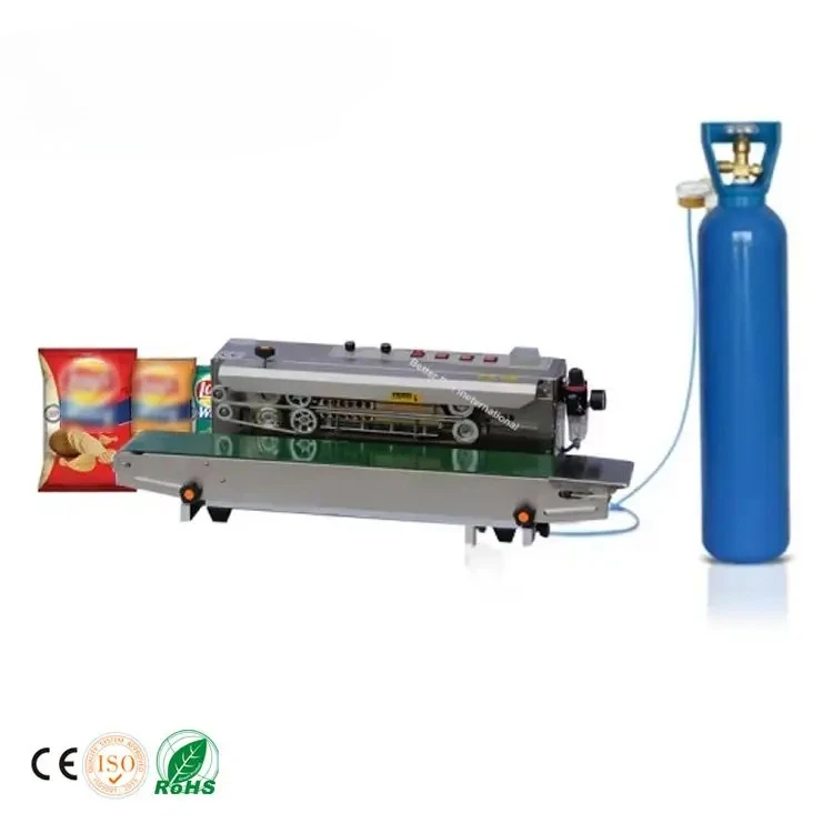 FRQM-980CD Sealer Continuous Band Sealer Nitrogen Flushing Filling Sealing Machine for Food