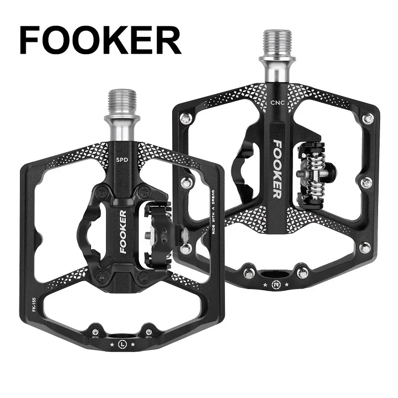 Self-locking Pedal 3 Bearings Wide Bicycle Pedals Ultralight Anti-slip CNC MTB Road SPD Bike Pedal Waterproof Bicycle Parts