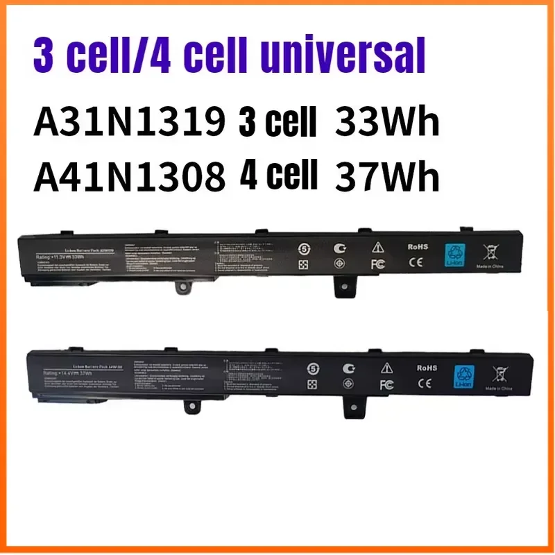 A31N1319 A41N1308 14.4V 2500mAh Laptop Battery for Asus X451C/CA/M/MA X451E10007CA X451MA2910 X551C/CA X551X1007CA