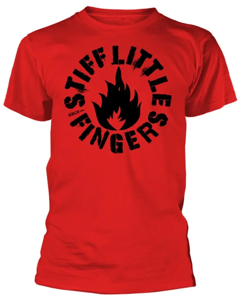 Stiff Little Fingers Punk Red T Shirt Official