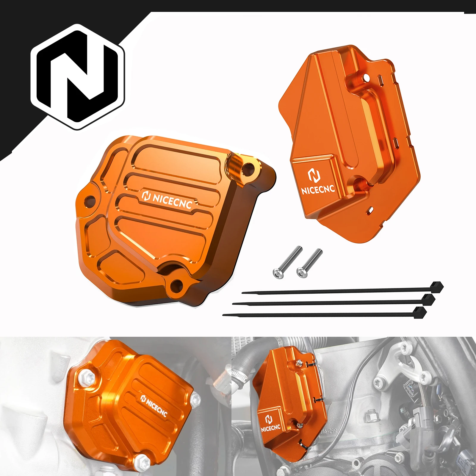NICECNC For KTM EXC 300 2024 Left Right Power Valve Cover EXC 250 XCW 300 XC-W 250 2024 SX 250 SX300 XC 300 XC 250 2023-2024
