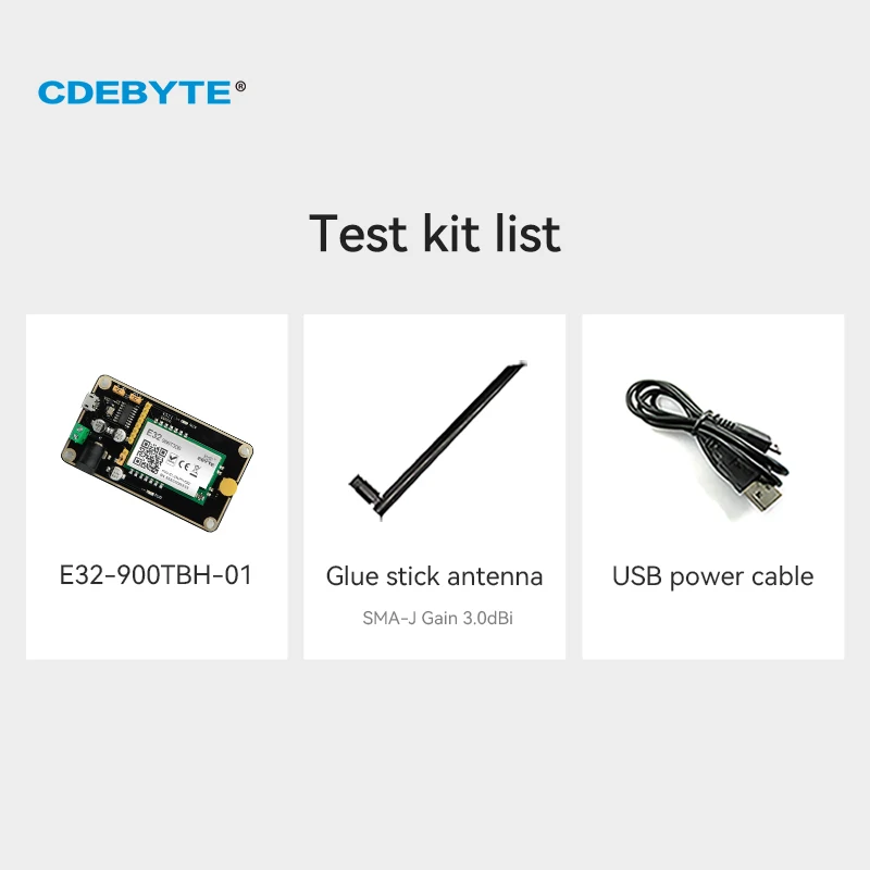 CDEBYTE Lora 915MHz 30dBm IOT Transmitter Receiver Test Board E32-900TBH-01 with E32-900T30S Module Antenna USB Cable