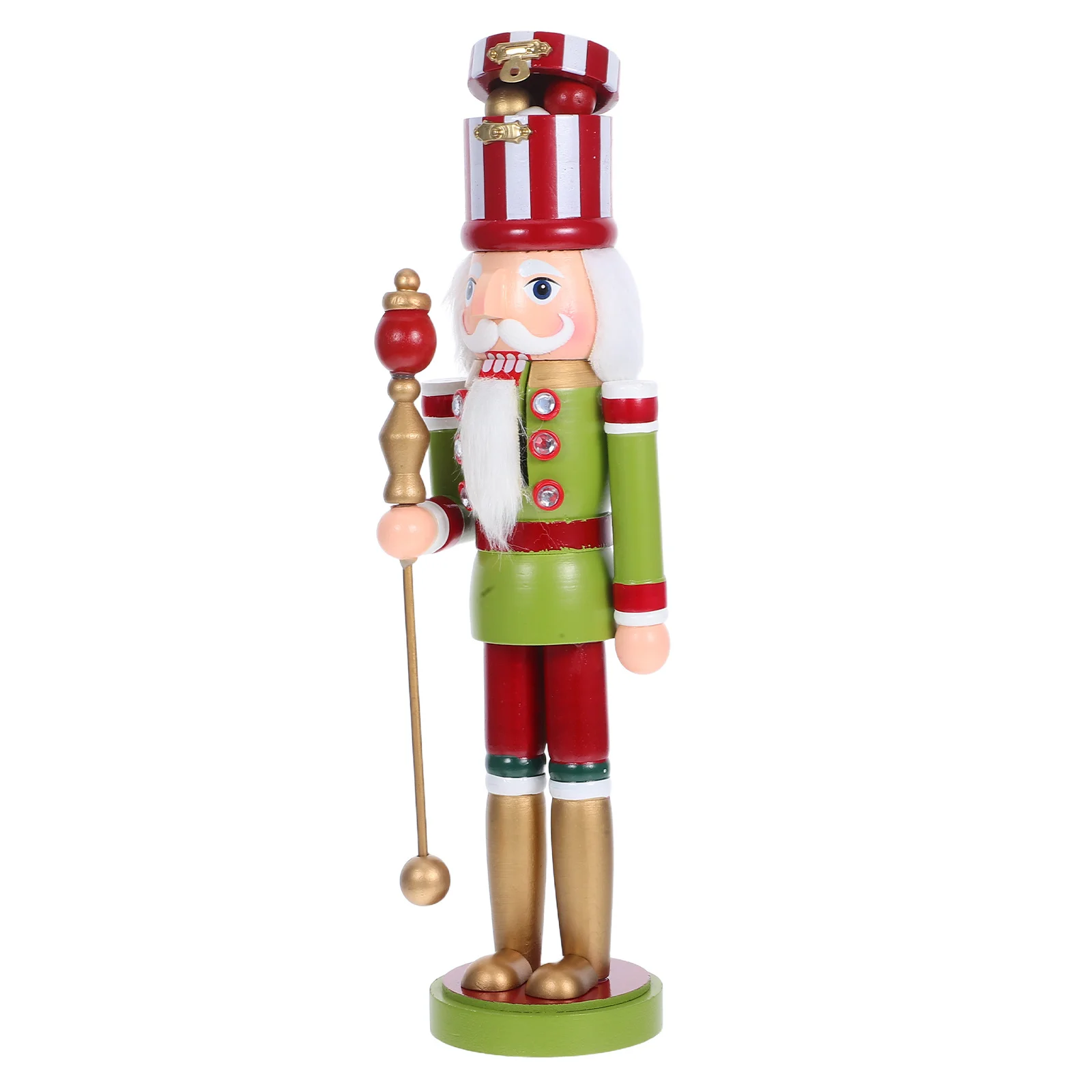 

Wooden Nutcracker Soldier Hand Painted Christmas Nutcracker Ornament Holiday Table Decoration Festive Seasonal Decor