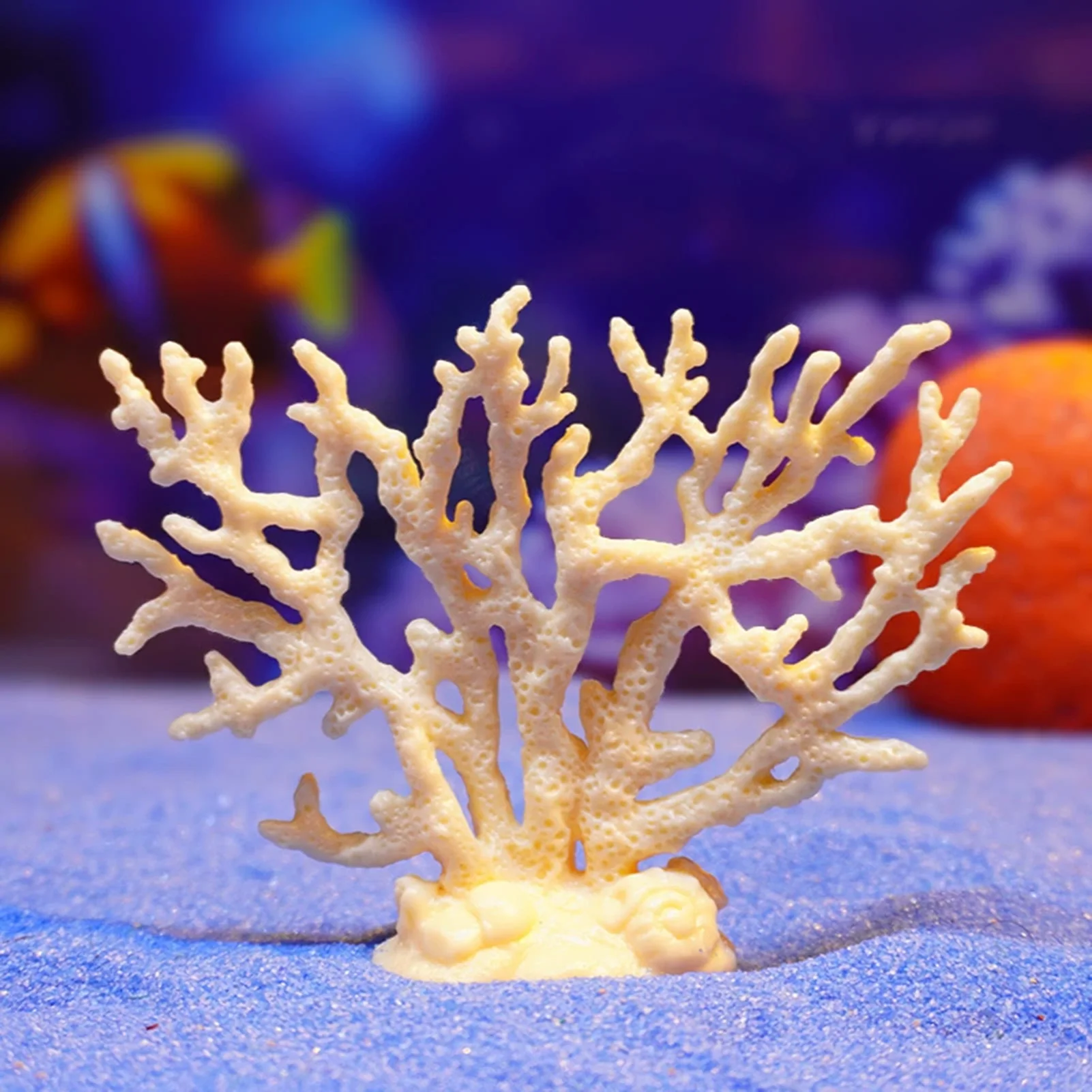 Decoración de arrecife de Coral Artificial, decoración de acuario con forma de Coral, colorida para paisaje subacuático, adorno para pecera de acuario