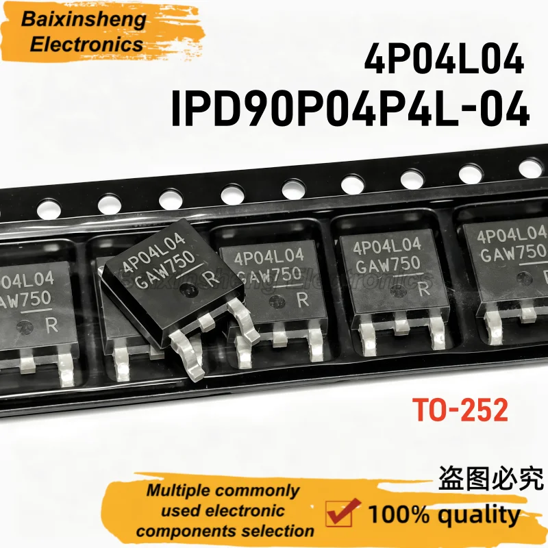 10/30PCS 4P04L04 IPD90P04P4L-04 TO-252 SMD P Channel MOSFET Switching Power Transistor Parts