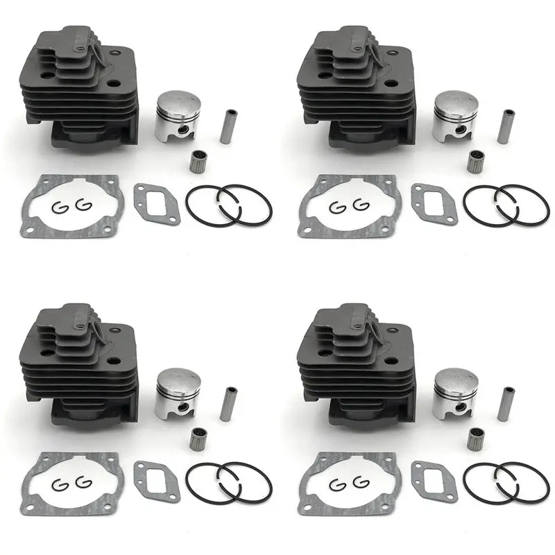 RALCA-4Pcs 40MM Brush Cutter Cylinder & Piston Ring With Needle Cage For 43CC CG430 Various Strimmer Trimmer 40-5 BG430