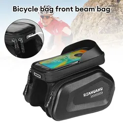 7 Inch Phone Bike Front Frame Bag Touch Screen Waterproof Hard Shell Bicycle Top Tube Storage Bags Organizer Cycling Accessories