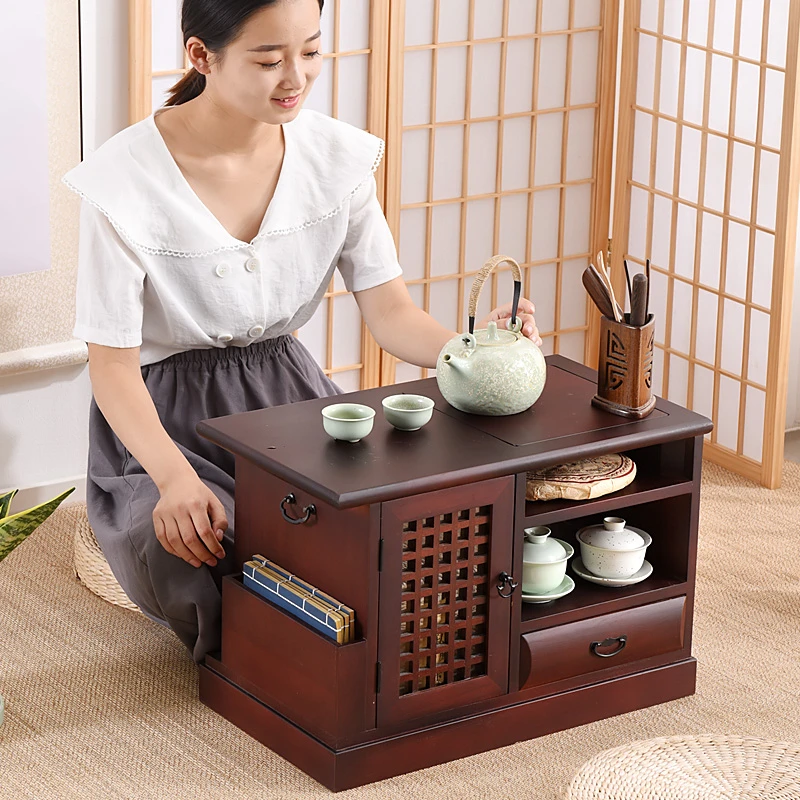 Solid Wood Tatami Tea Table Bay Window Table Simple Antique  Tea Table Chinese Kang Table Chinese Studies Table Tea Cabinet