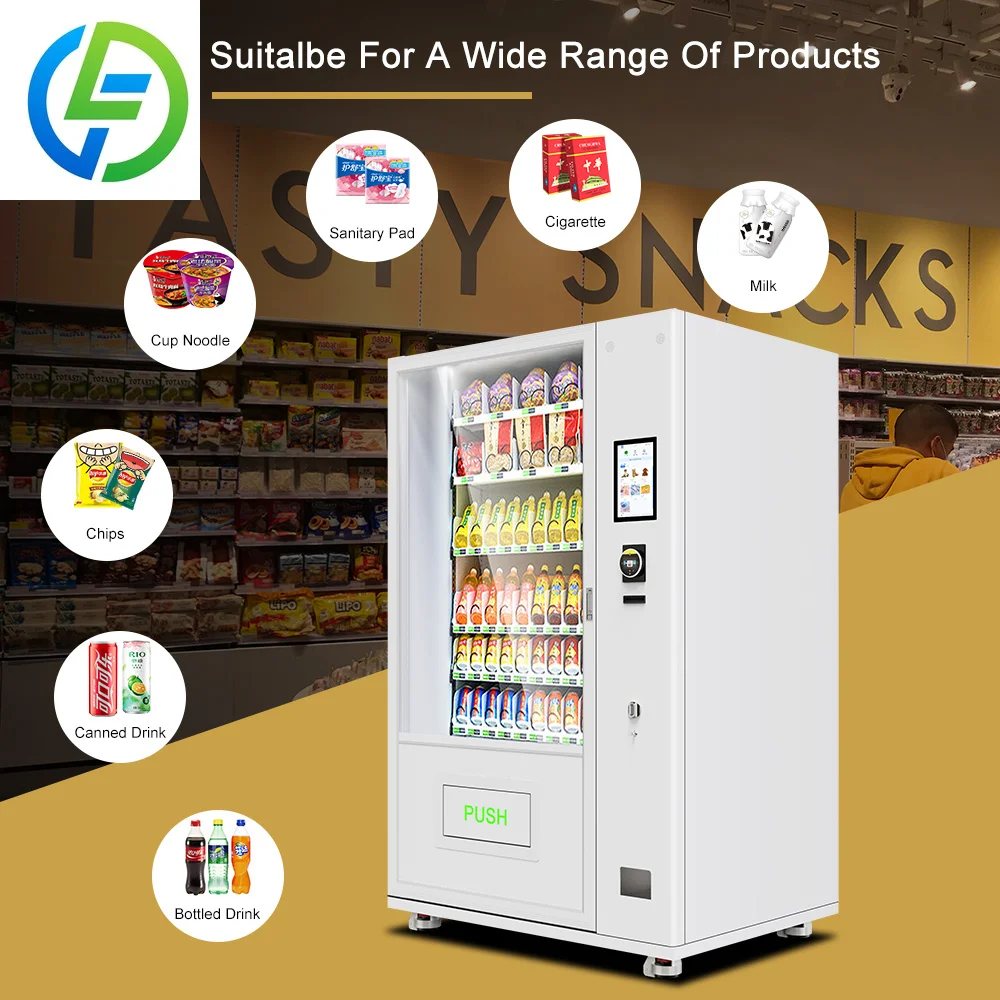 FOODLINE Factory Direct Combo Vending Machine Auto Cooling For Bottle Drinks Packed Snacks Mall Commercial Kiosk Gear view 3