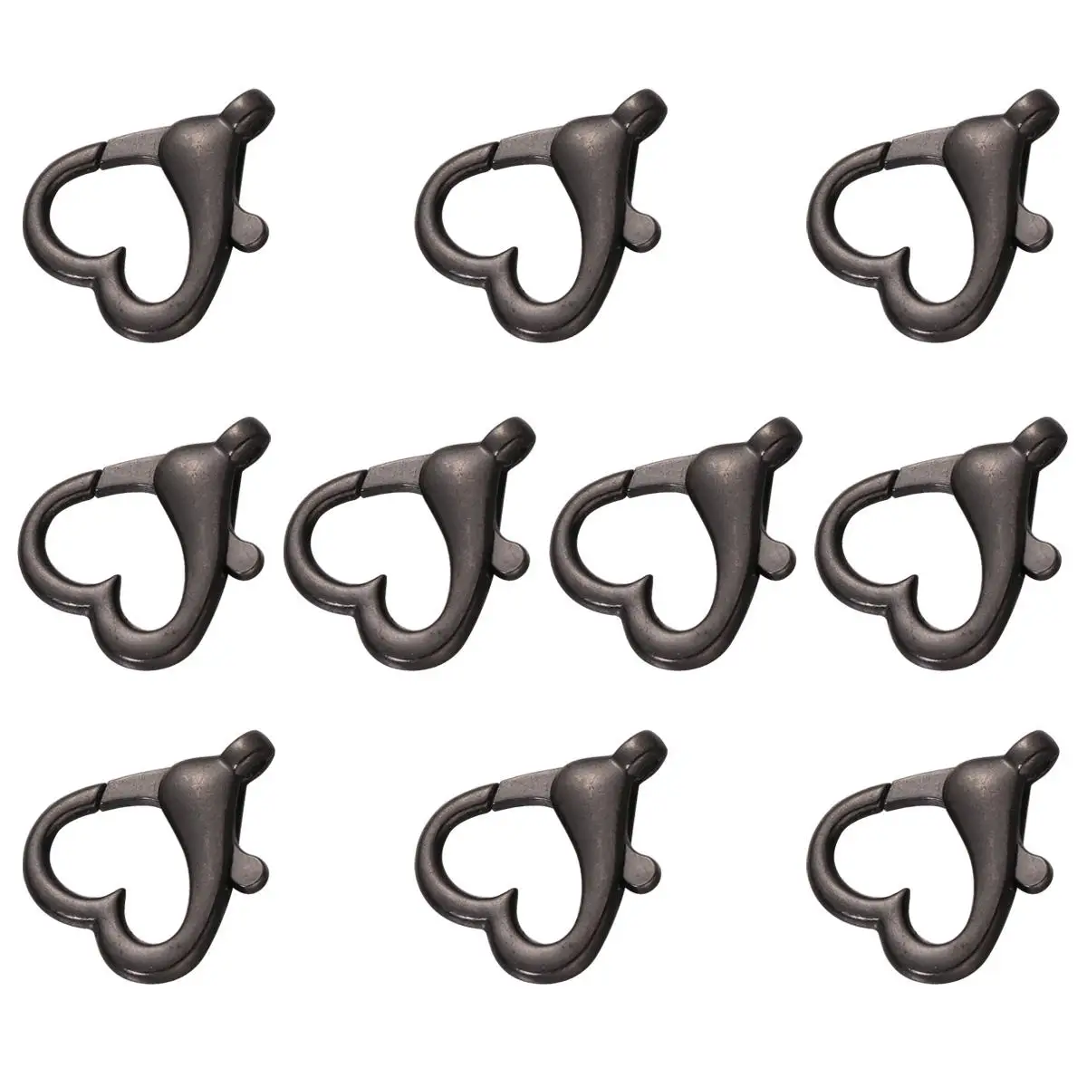 

10Pcs HeartShaped LobsterClasps ZincAlloy LightweightDurable DIYKeyRingParts for Pendant Bags Suitcases