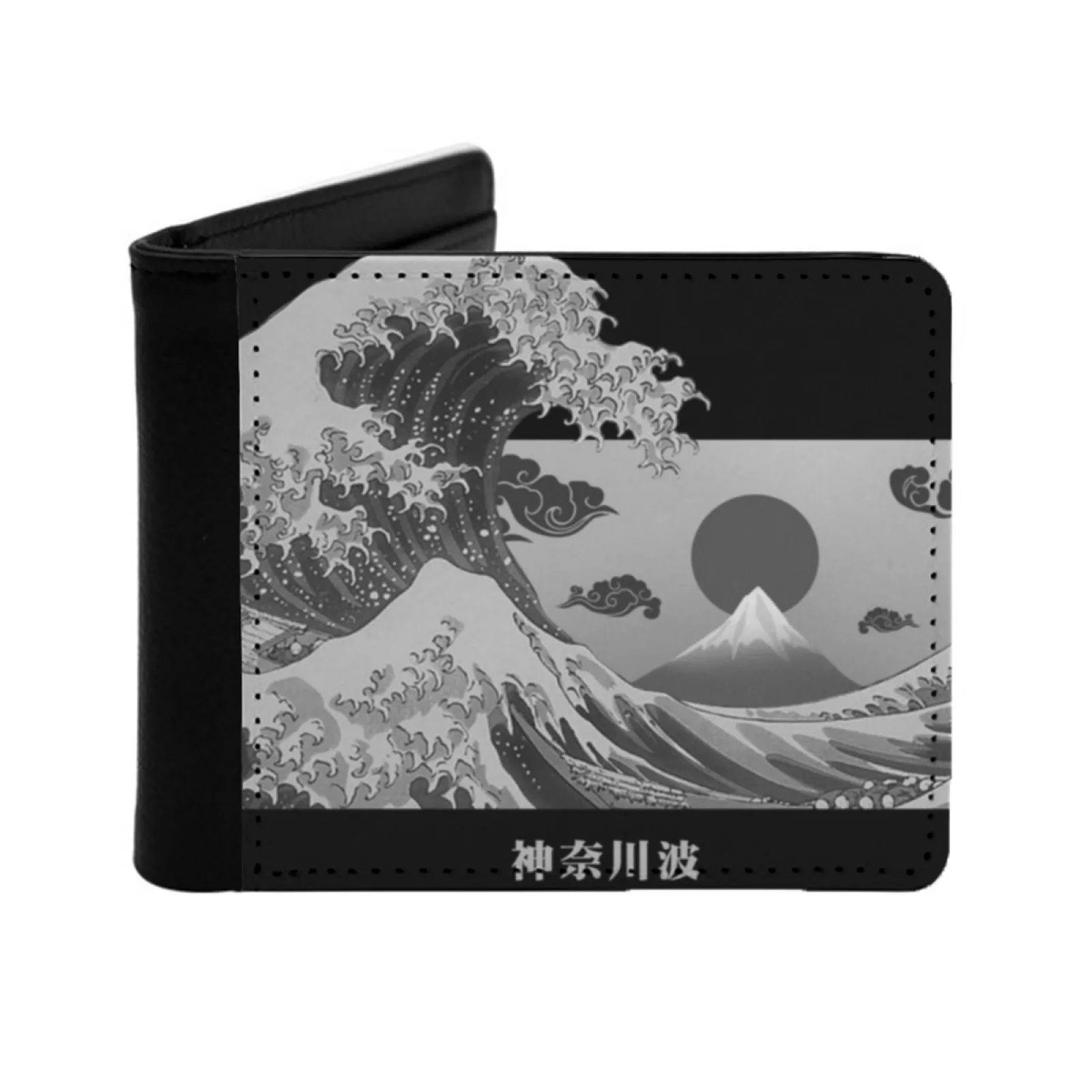 

Kanagawa Wave And Mount Fuji Короткий мужской кошелек Многофункциональный кошелек Мужской кошелек из искусственной кожи Kanagawa Wave The Great Of Kanagawa