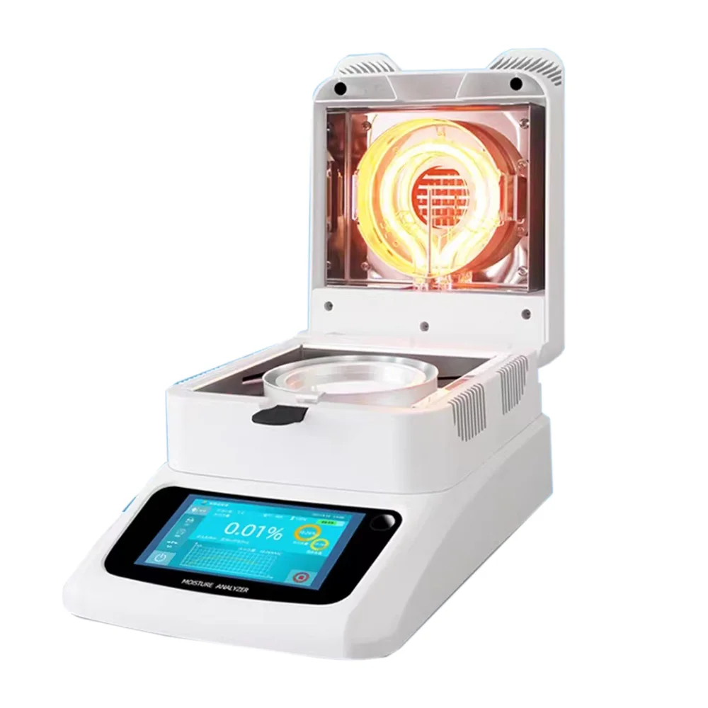 Imagem -02 - Medidor de Equilíbrio do Analisador da Umidade Legibilidade Equilíbrio do Laboratório do Tela Táctil 120g x 0.001 Gramas 110v ou 220v