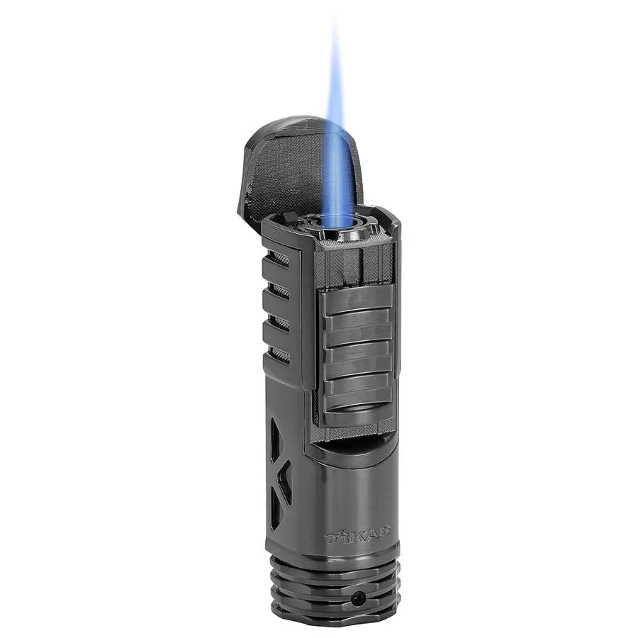 

Tactical SingleJet Lighter, Gunmetal Powerful Flame, Rugged Design with Rest Feature, Pocket Clip, EZView Fuel Window, and Adjus