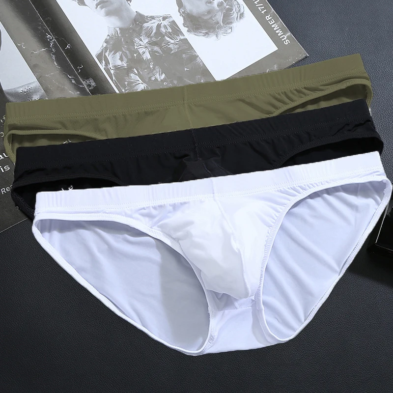 

3 шт., мужские трусы для ванной, супертонкие дышащие трусы для купания, нижнее белье с низкой посадкой, прозрачные мягкие мини-купальники для домашних ванных комнат