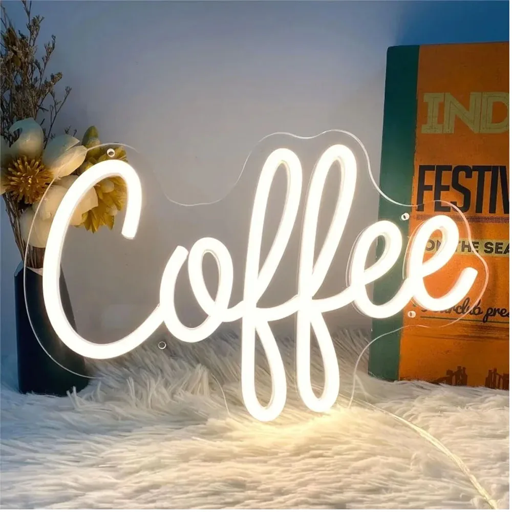 

Neon Sign LED Neon Signs for Coffee Shop Custom Shop Signage for Coffee Drink Cafe Bar USB Powered Home Wall Decor Light