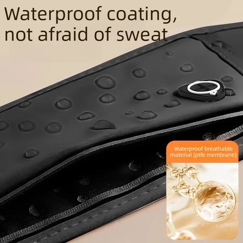  Novo saco de cintura esportiva correndo saco do telefone equipamentos fitness pequeno saco leve à prova dwaterproof água equipamentos fitness cinto invisível ﻿