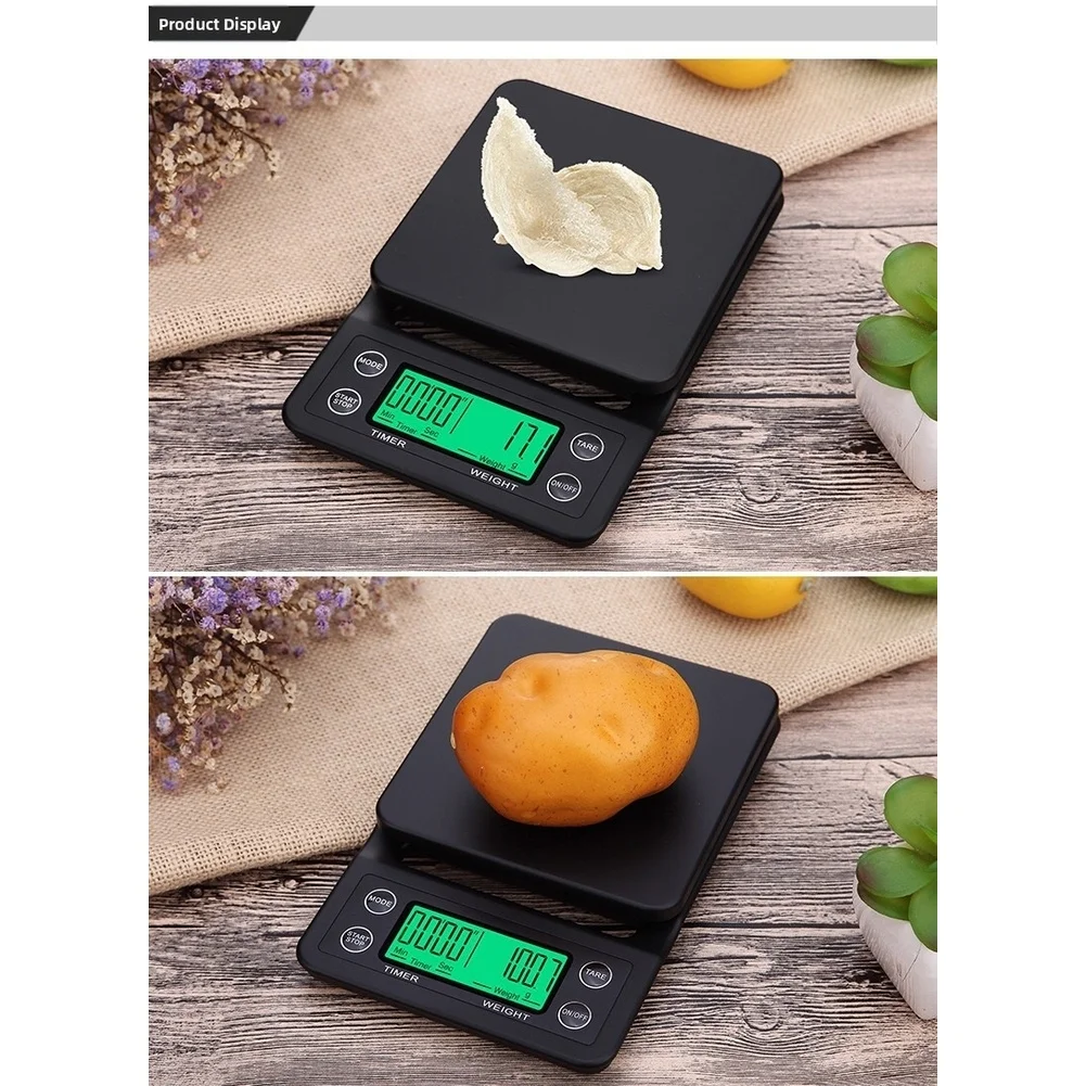 For Morning Brew Coffee Scale With Timer Portable Electronic Coffee Scale Weighing Scale Pour Over Scale 3kg Max Capacity
