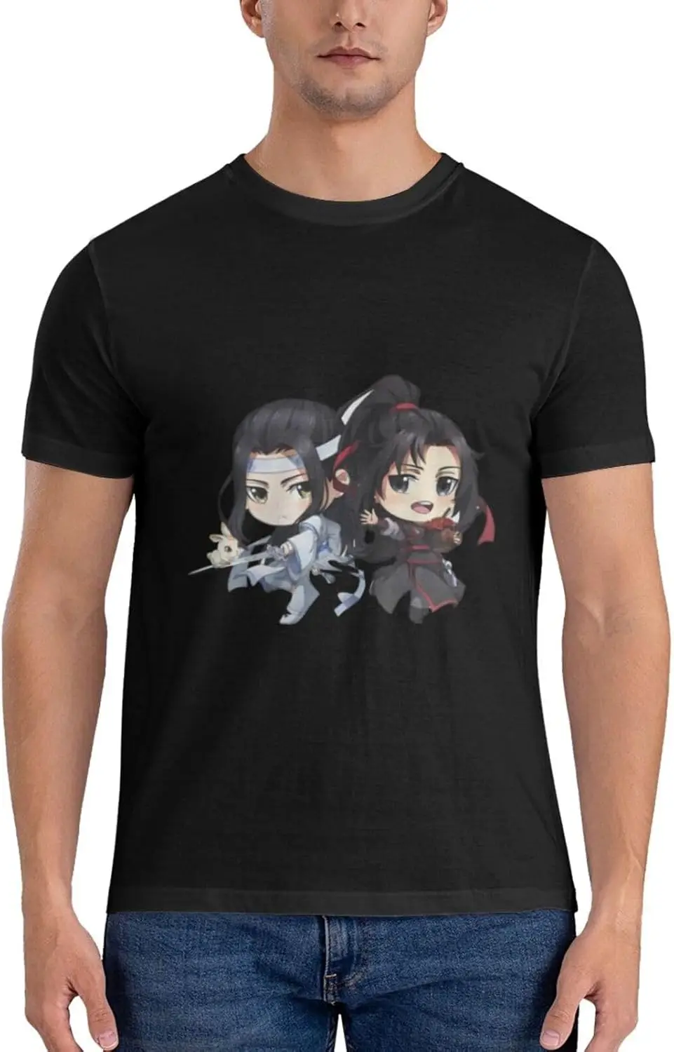 mo dao zu shi Men's T-Shirt Basic Short Sleeve Tee Fashion Classic Anime Memory Casual Top
